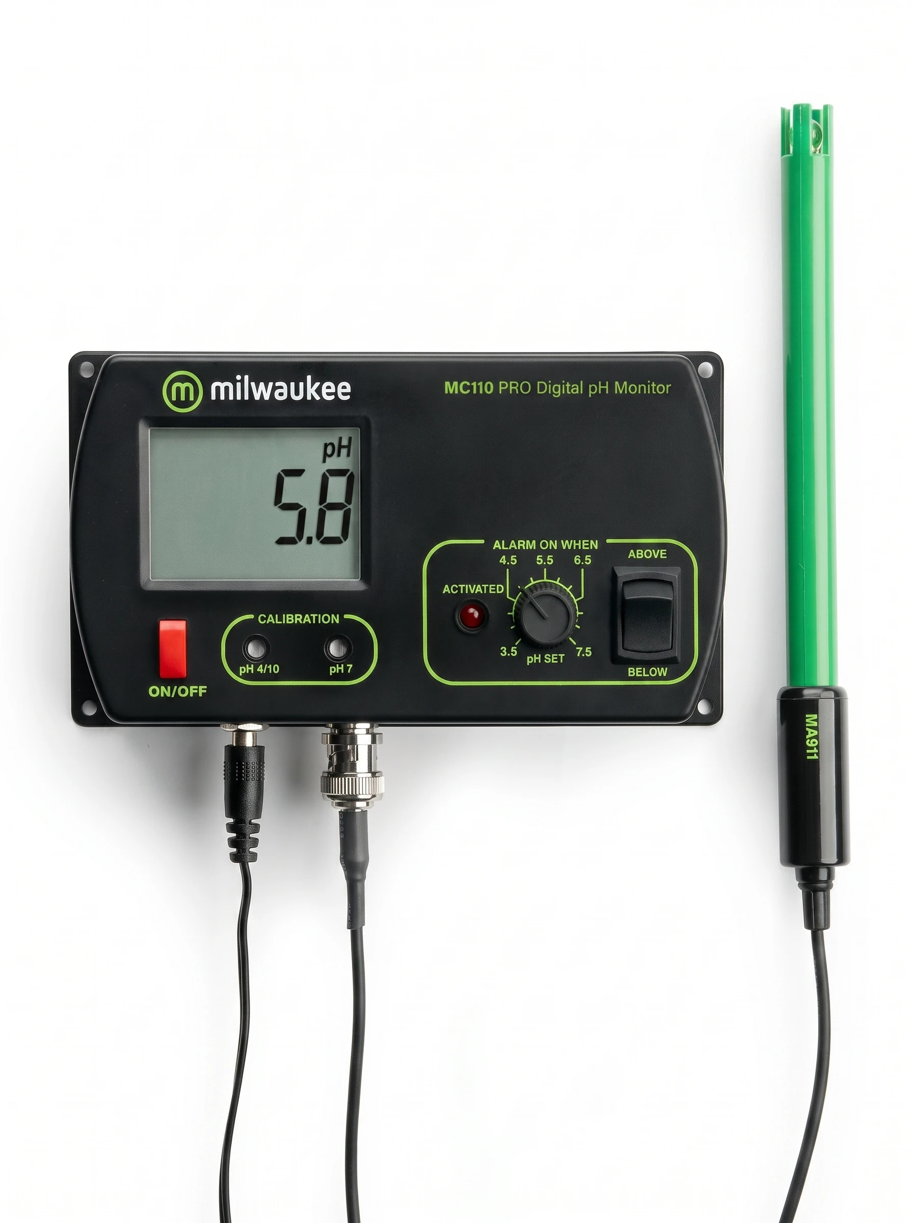 Monitor de pH para línea de proceso MC110 Milwaukee