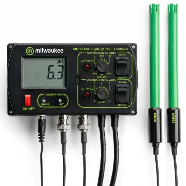 Controlador de pH/ORP para línea de proceso MC125 Milwaukee
