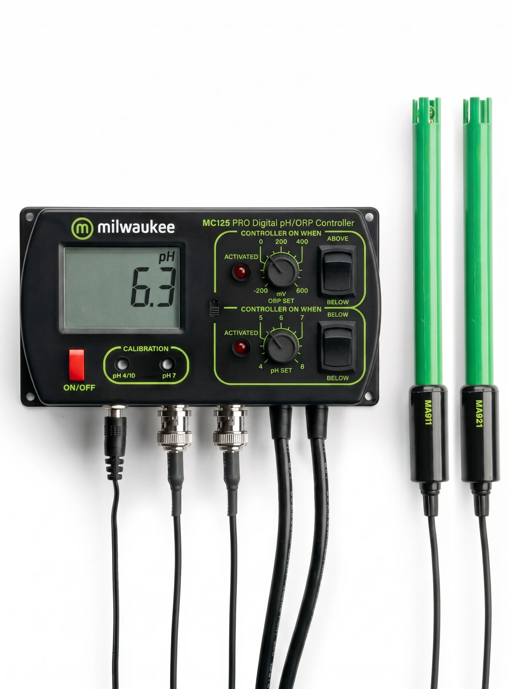 Controlador de pH/ORP para línea de proceso MC125 Milwaukee