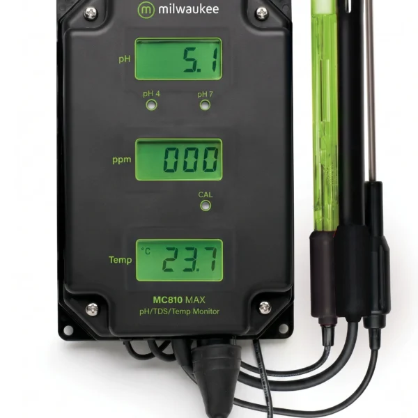 Monitor de pH/TDS y Temperatura para línea de proceso MC810 Milwaukee