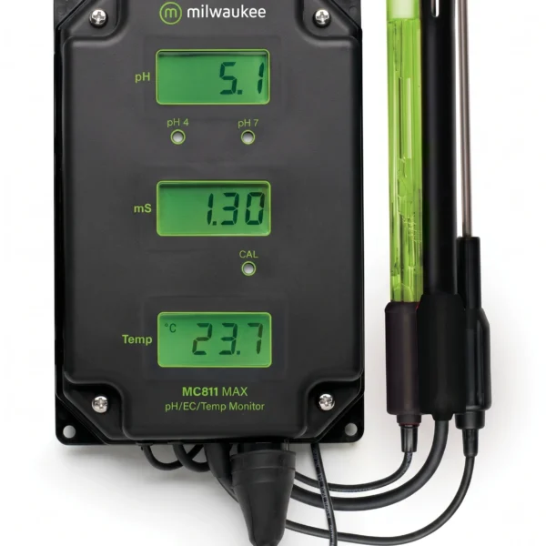 Monitor de pH/EC y Temperatura para línea de proceso MC811 Milwaukee