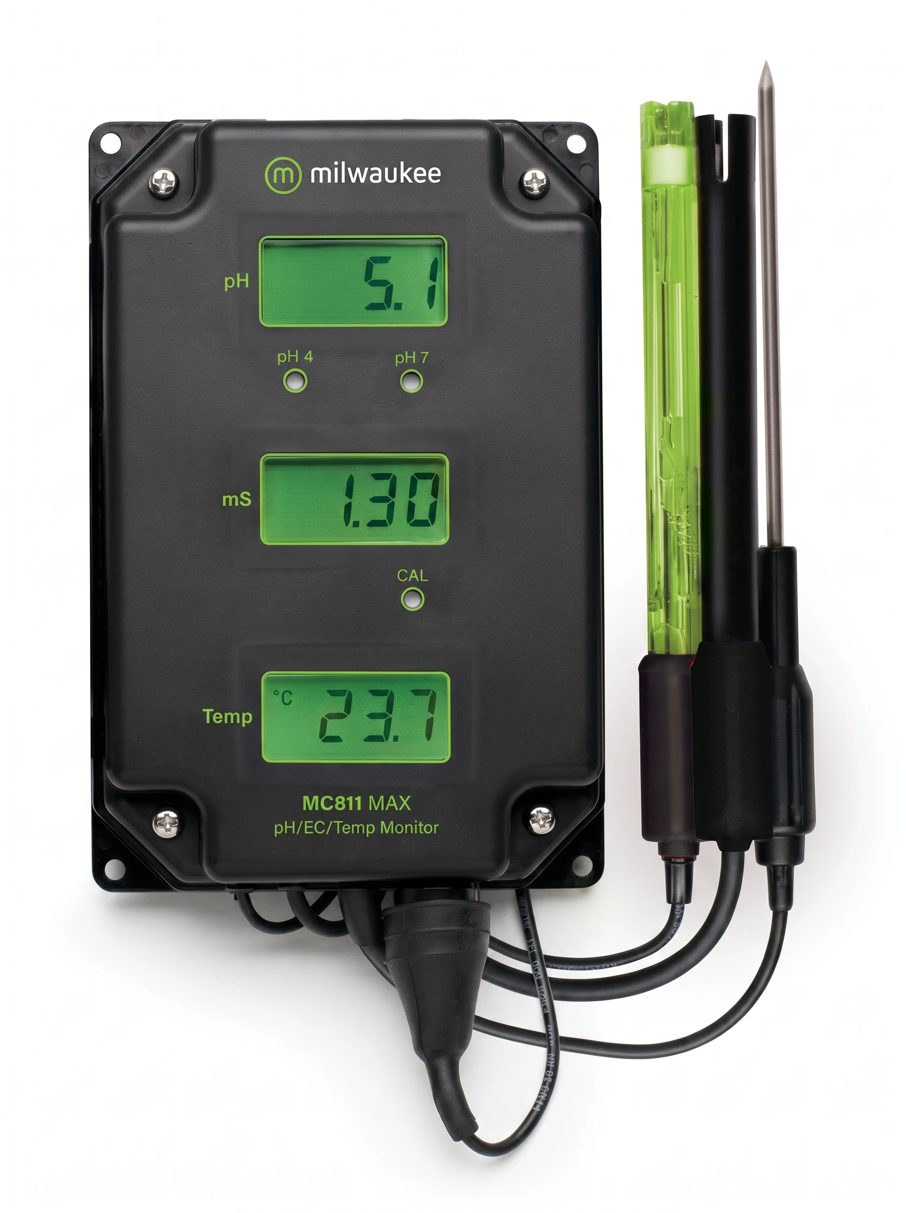 Monitor de pH/EC y Temperatura para línea de proceso MC811 Milwaukee