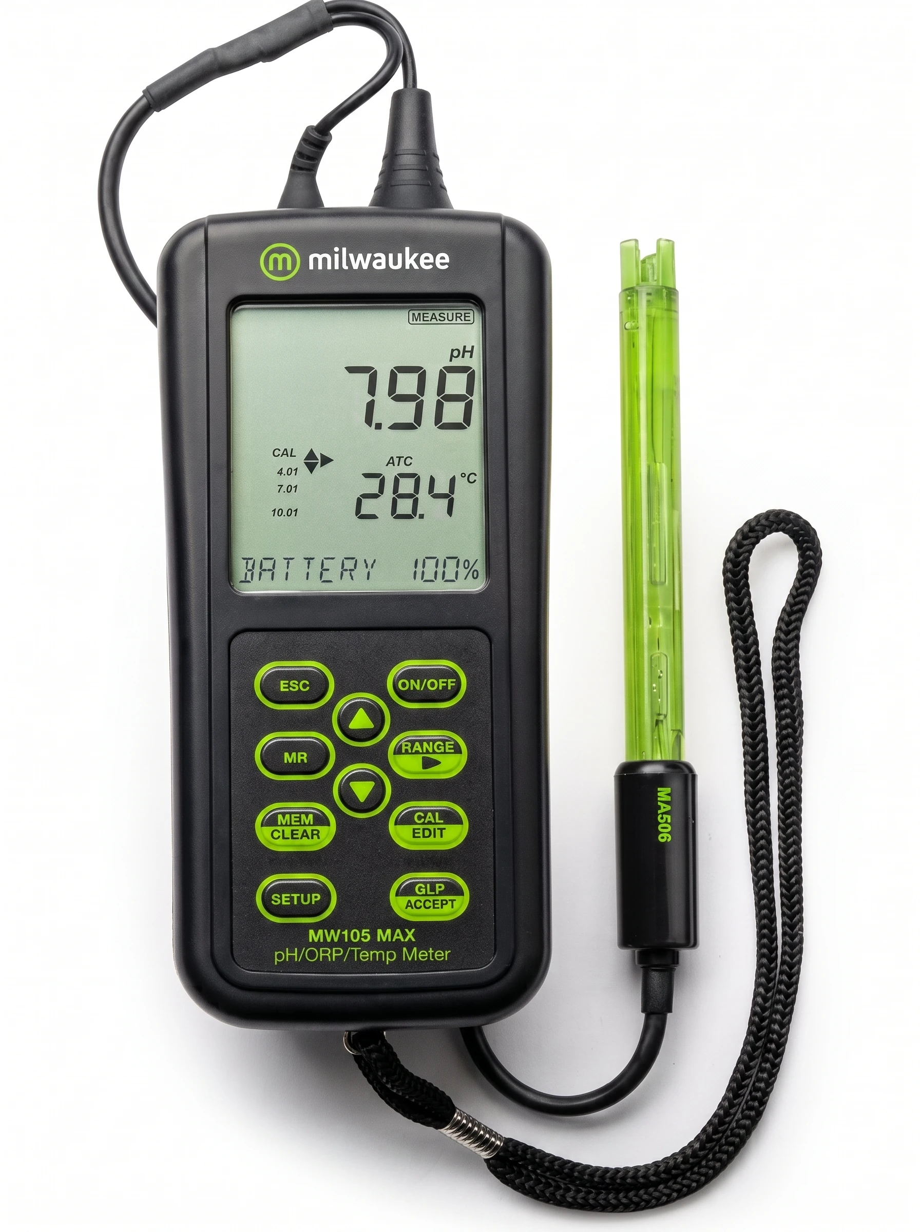 Medidor de pH/ORP y Temperatura portatil MW105 Milwaukee
