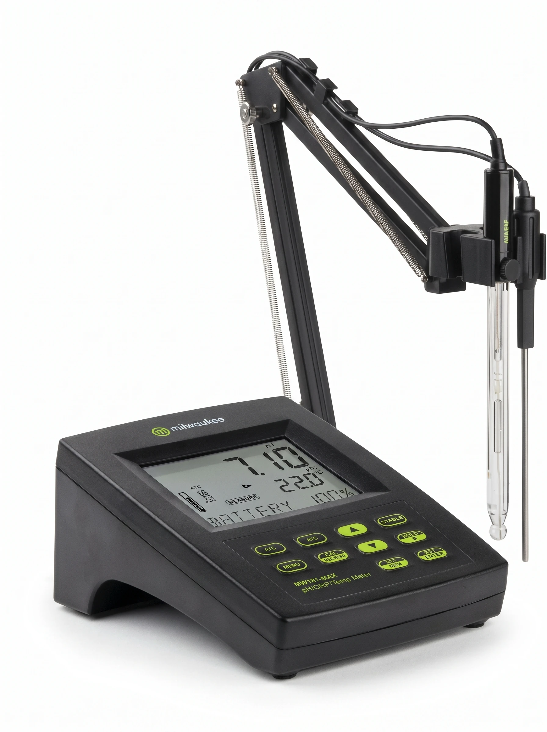 Medidor de pH/ORP y Temperatura de mesa con registrador de datos MW151 Max Milwaukee