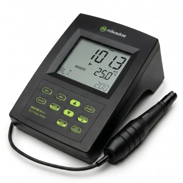 Medidor de oxígeno disuelto y temperatura de mesa MW190 Milwaukee