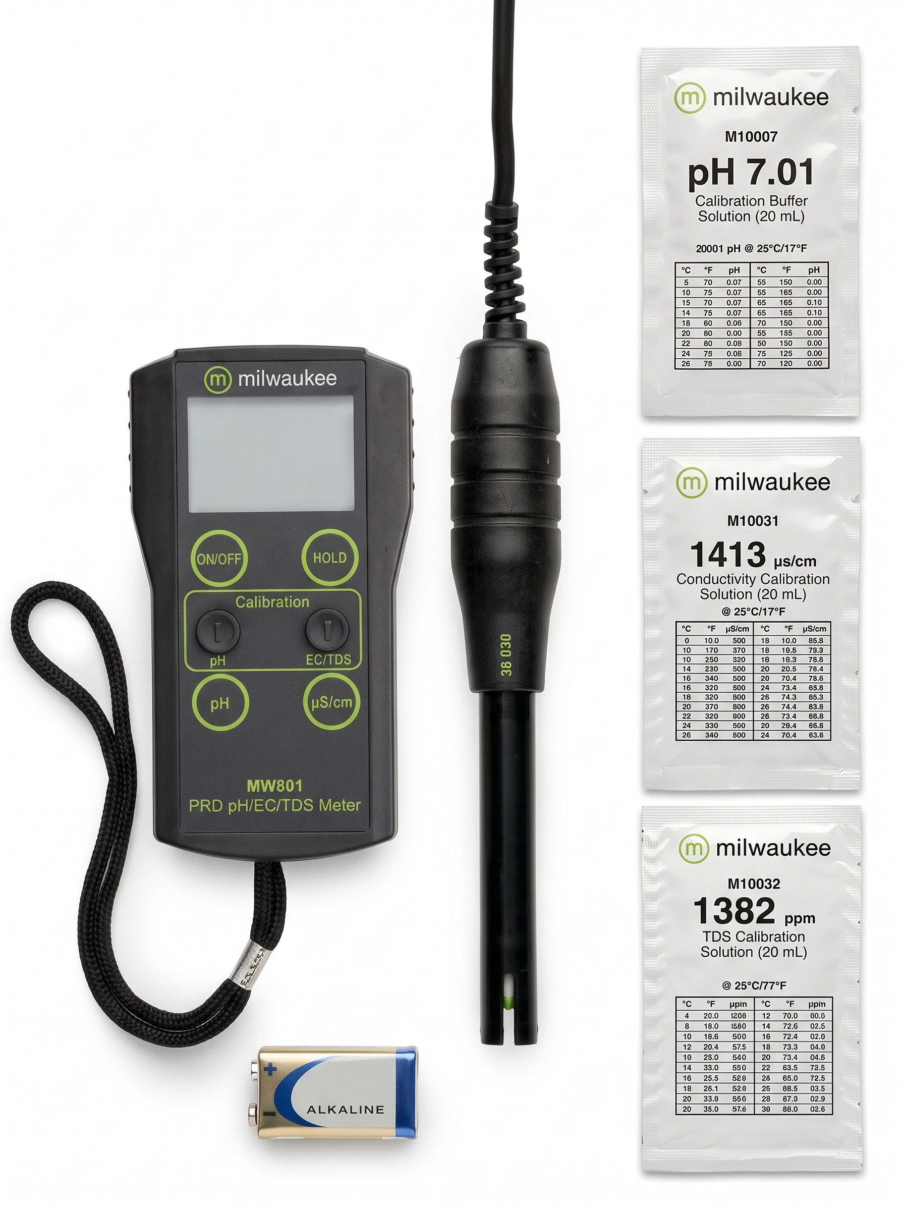 Medidor pH/CE y TDS portátil MW801 Milwaukee