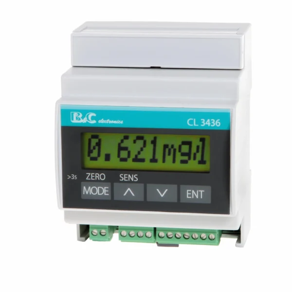 Transmisor de Cloro libre, Dióxido de Cloro y Ozono CL 3436 B&C Electronics
